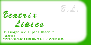 beatrix lipics business card